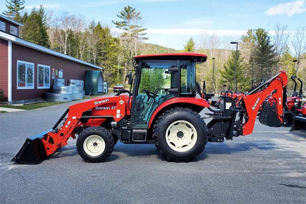 Branson Tractor 3725CH with Loader/Backhoe/Cab at The Cheshire horse