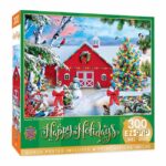 Leanin' Tree 300-Piece EZ-Grip Happy Holidays Puzzle - Country Christmas