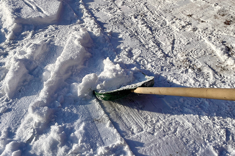 shoveling snow